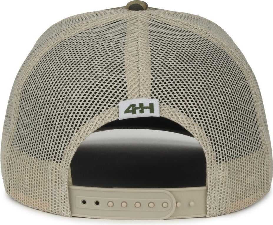 OC Sports FOUR020 4-H Youth Development Cap - Mossy Oak Original Bottomland Tan - HIT a Double - 5