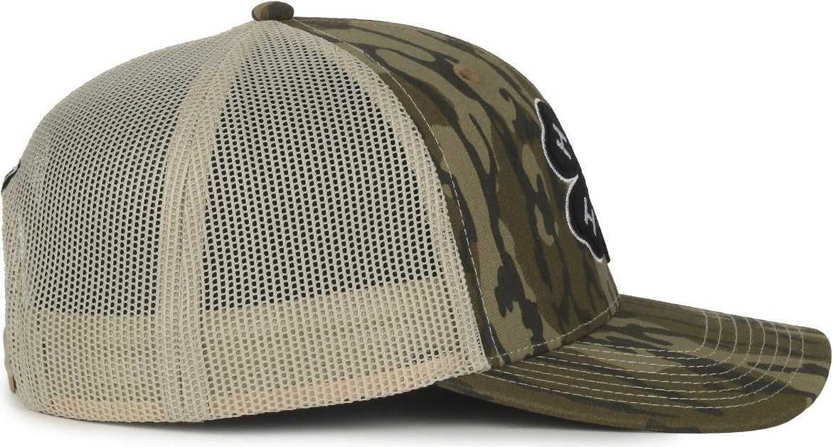 OC Sports FOUR020 4-H Youth Development Cap - Mossy Oak Original Bottomland Tan - HIT a Double - 3
