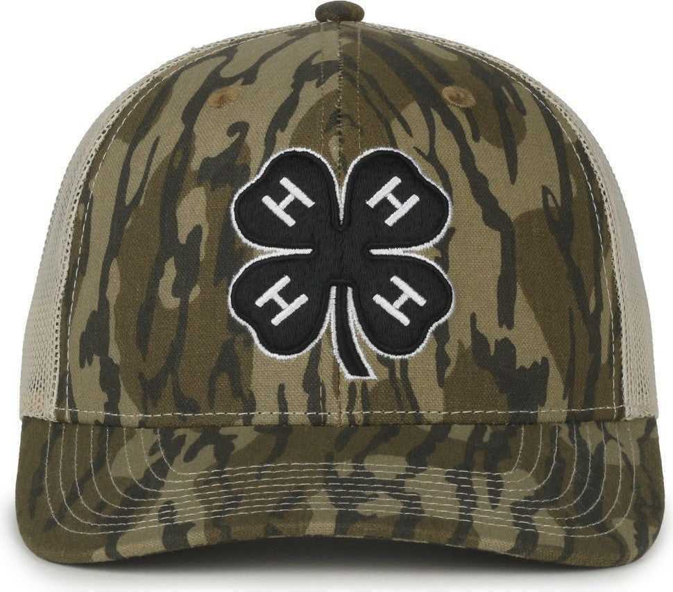 OC Sports FOUR020 4-H Youth Development Cap - Mossy Oak Original Bottomland Tan - HIT a Double - 2