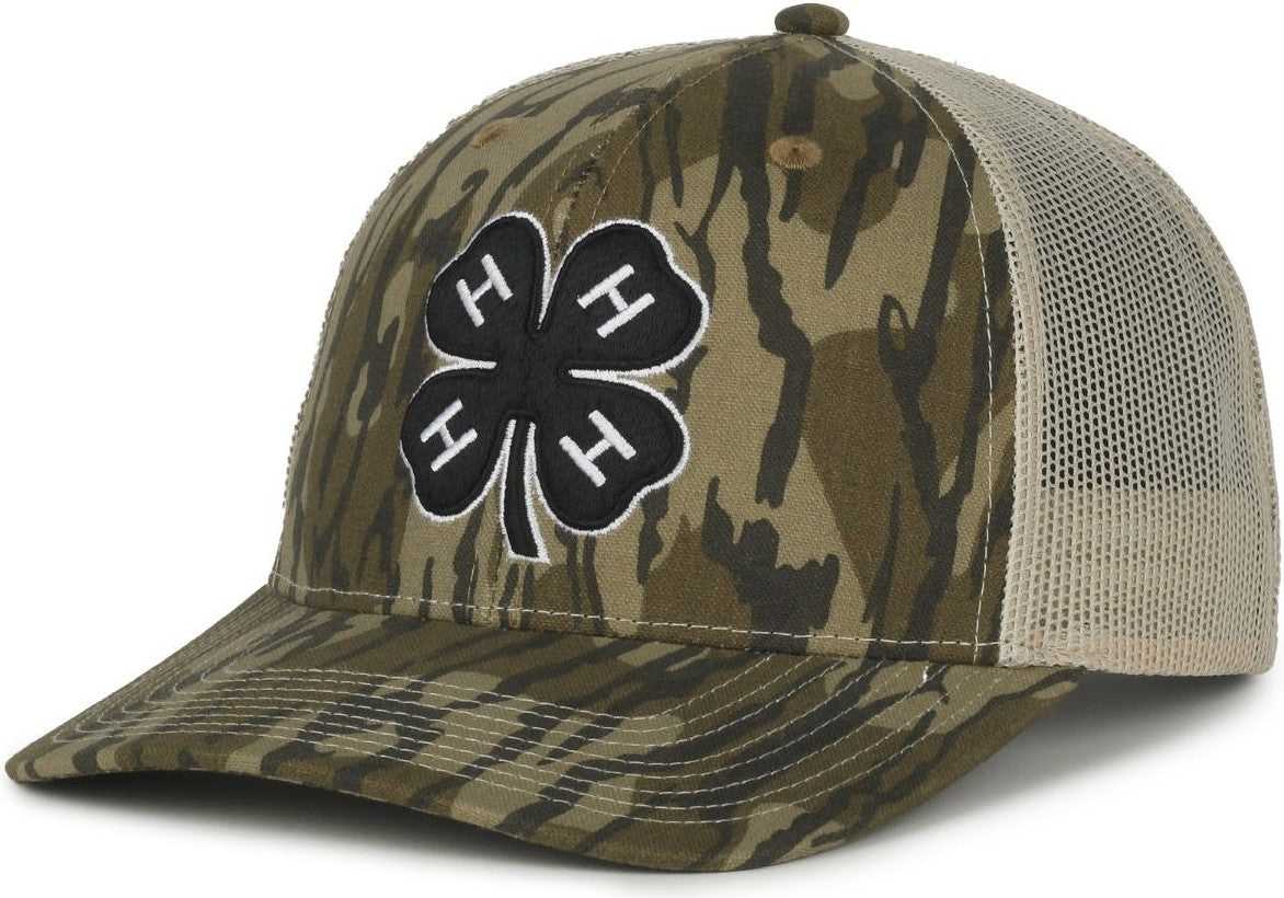 OC Sports FOUR020 4-H Youth Development Cap - Mossy Oak Original Bottomland Tan - HIT a Double - 8