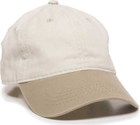 OC Sports GWT-111 Adjustable Strap Garment Wash Cotton Cap - Putty Khaki - HIT a Double - 1