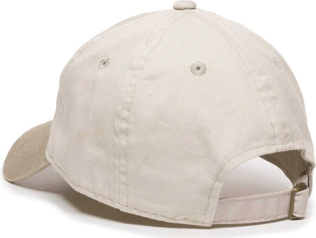 OC Sports GWT-111 Adjustable Strap Garment Wash Cotton Cap - Putty Khaki | HIT a Double