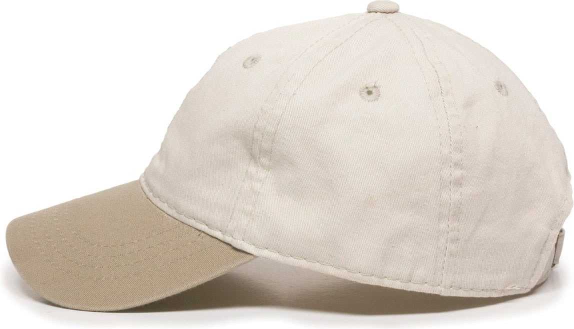 OC Sports GWT-111 Adjustable Strap Garment Wash Cotton Cap - Putty Khaki | HIT a Double