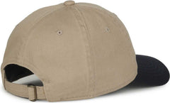 OC Sports GWT-111 Adjustable Strap Garment Wash Cotton Cap - Khaki True Navy - HIT a Double - 4