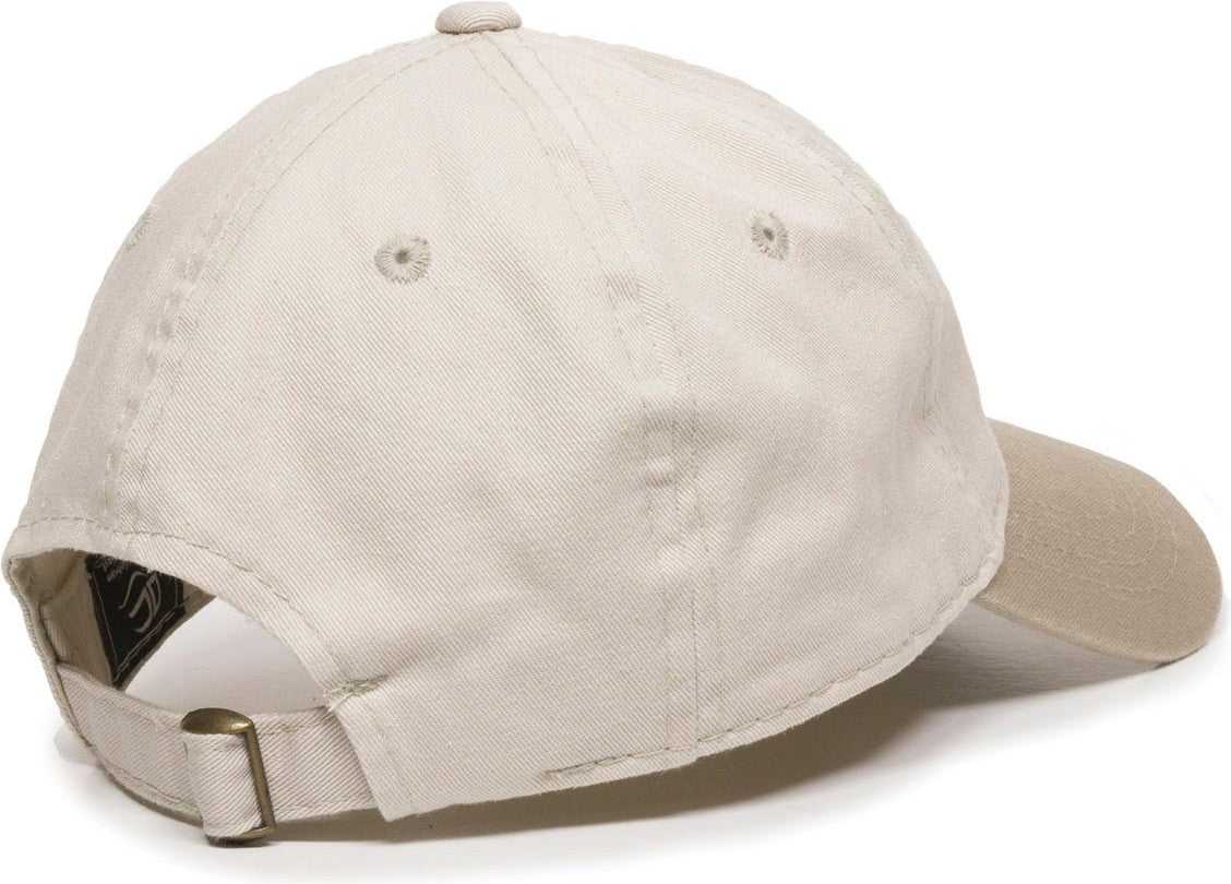 OC Sports GWT-111 Adjustable Strap Garment Wash Cotton Cap - Putty Khaki | HIT a Double