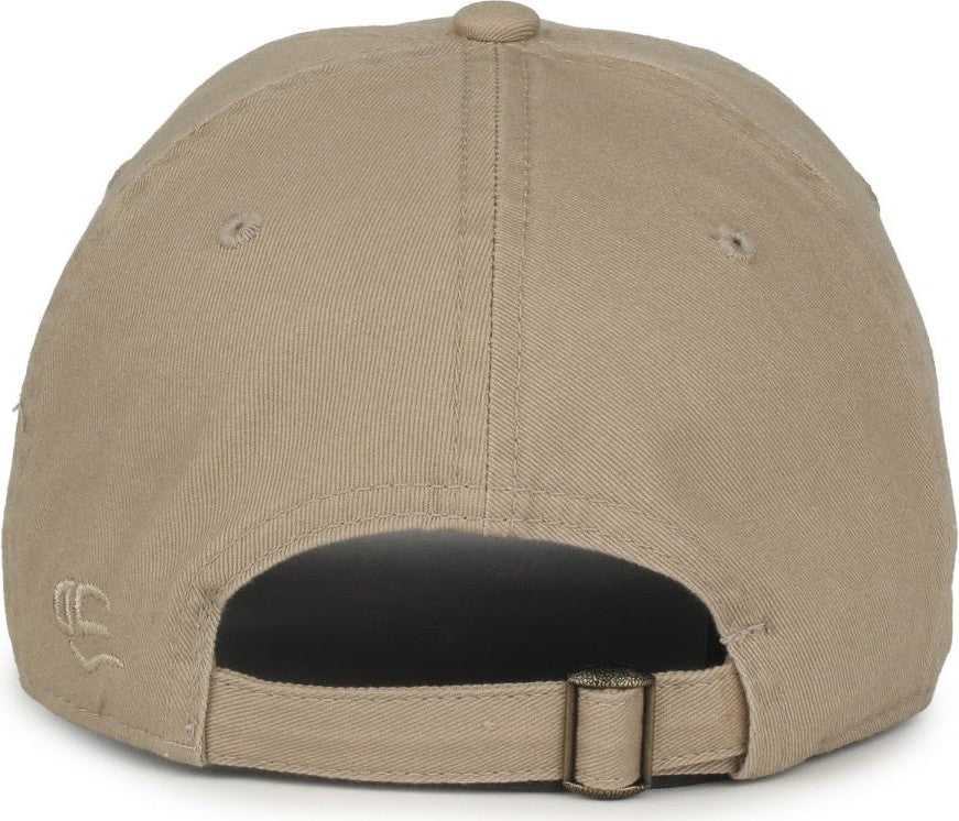 OC Sports GWT-111 Adjustable Strap Garment Wash Cotton Cap - Khaki True Navy - HIT a Double - 5