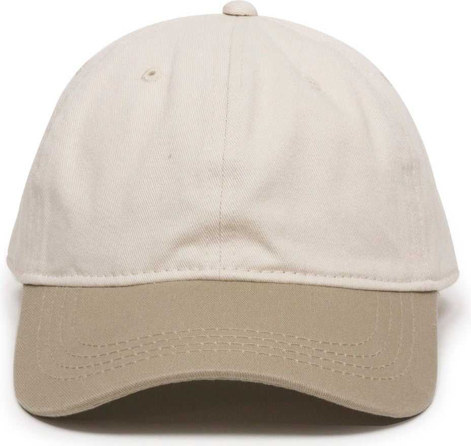 OC Sports GWT-111 Adjustable Strap Garment Wash Cotton Cap - Putty Khaki | HIT a Double