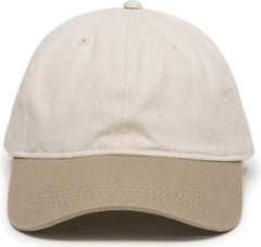 OC Sports GWT-111 Adjustable Strap Garment Wash Cotton Cap - Putty Khaki | HIT a Double