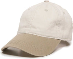 OC Sports GWT-111 Adjustable Strap Garment Wash Cotton Cap - Putty Khaki | HIT a Double