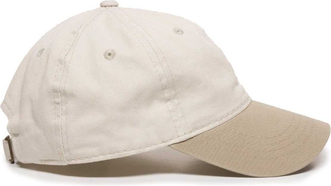 OC Sports GWT-111 Adjustable Strap Garment Wash Cotton Cap - Putty Khaki | HIT a Double