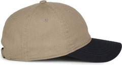 OC Sports GWT-111 Adjustable Strap Garment Wash Cotton Cap - Khaki True Navy - HIT a Double - 3
