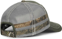 OC Sports HPC-400M Weathered Cotton Mesh Back Cap - Olive Light Gray Mossy Oak Country Dna | HIT a Double