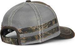 OC Sports HPC-400M Weathered Cotton Mesh Back Cap - Brown Light Gray Mossy Oak Country Dna | HIT a Double