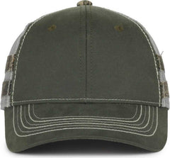 OC Sports HPC-400M Weathered Cotton Mesh Back Cap - Olive Light Gray Mossy Oak Country Dna | HIT a Double