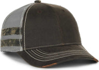 OC Sports HPC-400M Weathered Cotton Mesh Back Cap - Brown Light Gray Mossy Oak Country Dna | HIT a Double