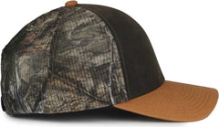 OC Sports HPC-615M Premium Rugged Camo Trucker Cap - Brown Mossy Oak Country Dna Brown | HIT a Double