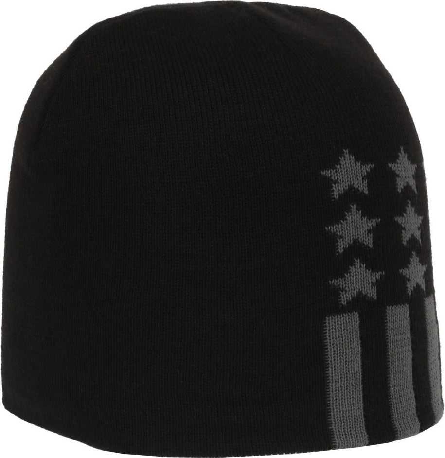 OC Sports KN-STAR01 Patriotic Beanie - Black - HIT a Double - 3