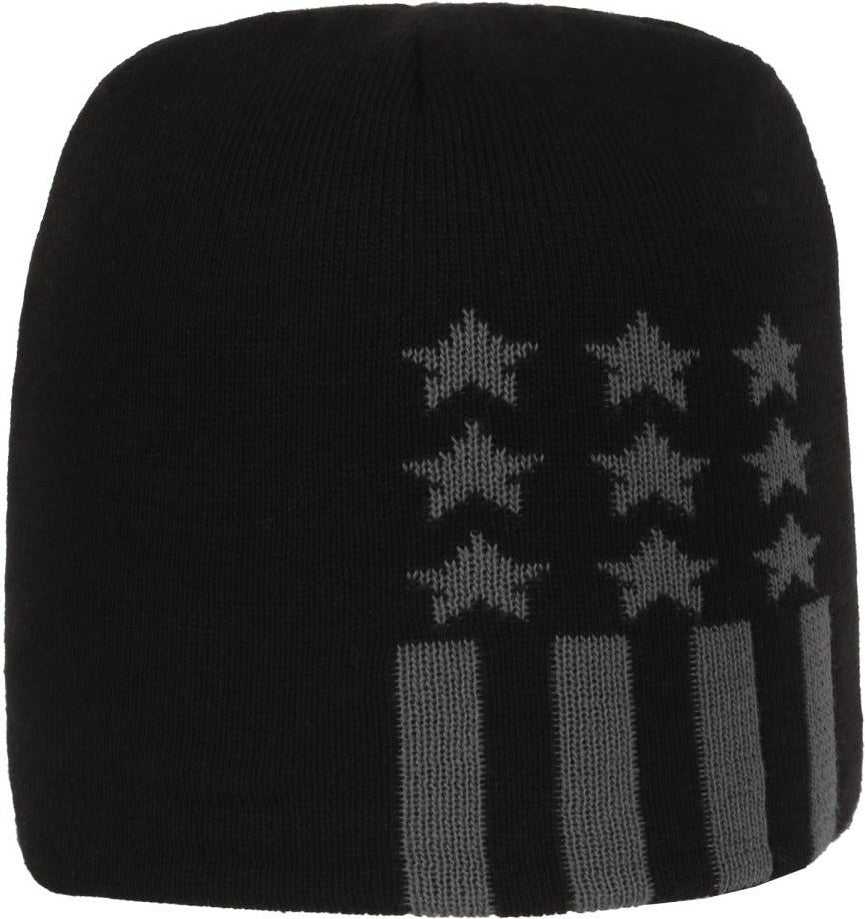 OC Sports KN-STAR01 Patriotic Beanie - Black - HIT a Double - 2