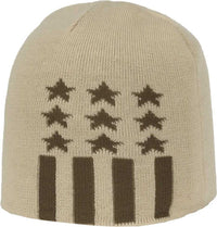 OC Sports KN-STAR01 Patriotic Beanie - Khaki | HIT a Double