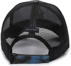 OC Sports KRY-027 Low Crown Polyester Camo Front Mesh Back Cap - Kryptek Neptune Black - HIT a Double - 2