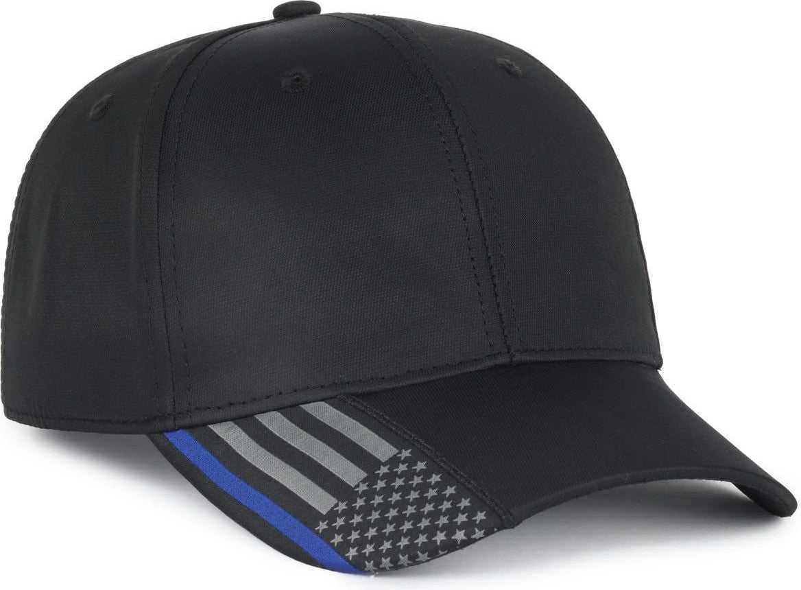 OC Sports OC601 Performance Service Flag Insert Cap - Black Polc2 | HIT a Double