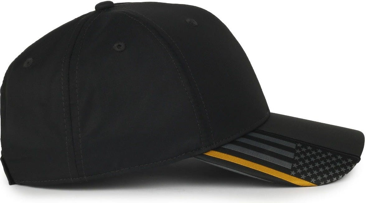 OC Sports OC601 Performance Service Flag Insert Cap - Black Disp2 | HIT a Double