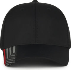 OC Sports OC601M Performance Service Flag Insert Mesh Back Cap - Black Black  Fire | HIT a Double