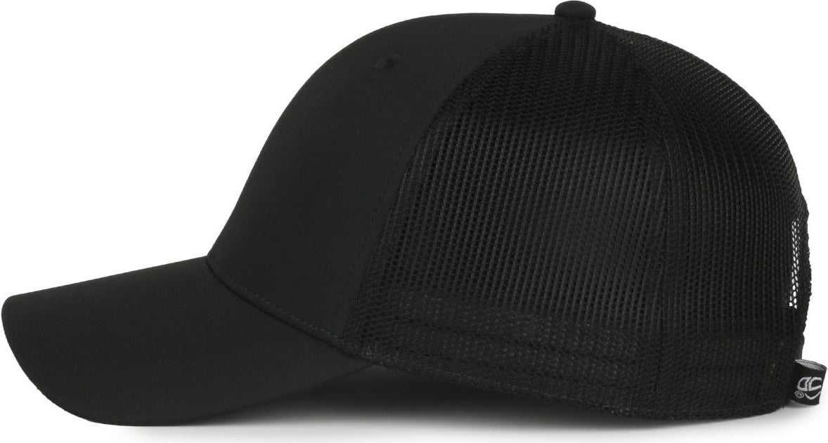 OC Sports OC601M Performance Service Flag Insert Mesh Back Cap - Black Black  Fire | HIT a Double