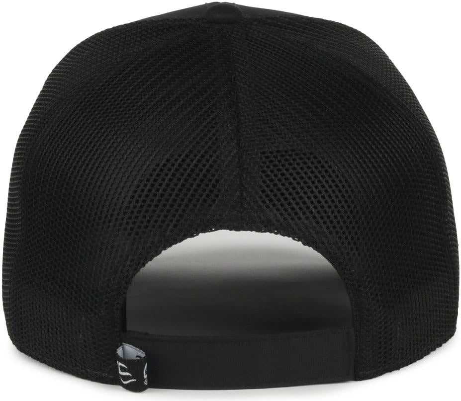 OC Sports OC601M Performance Service Flag Insert Mesh Back Cap - Black Black  Fire | HIT a Double