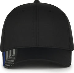 OC Sports OC601M Performance Service Flag Insert Mesh Back Cap - Black Black  Police | HIT a Double