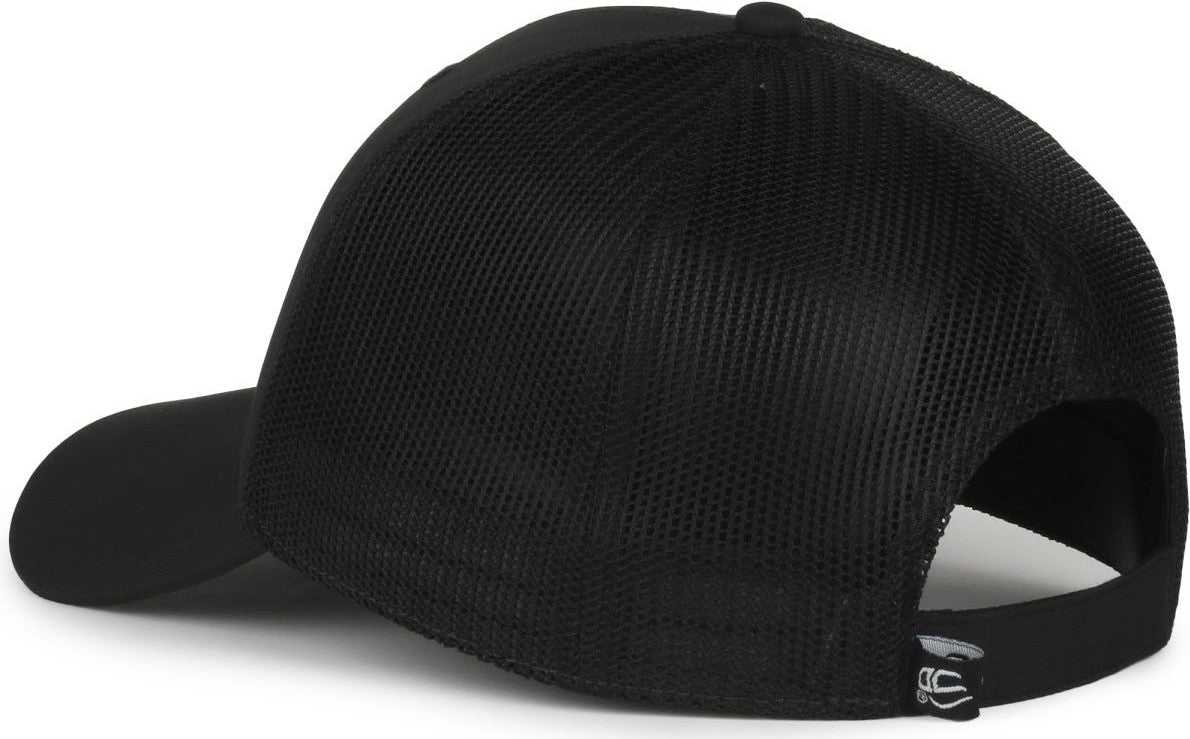 OC Sports OC601M Performance Service Flag Insert Mesh Back Cap - Black Black  Fire | HIT a Double