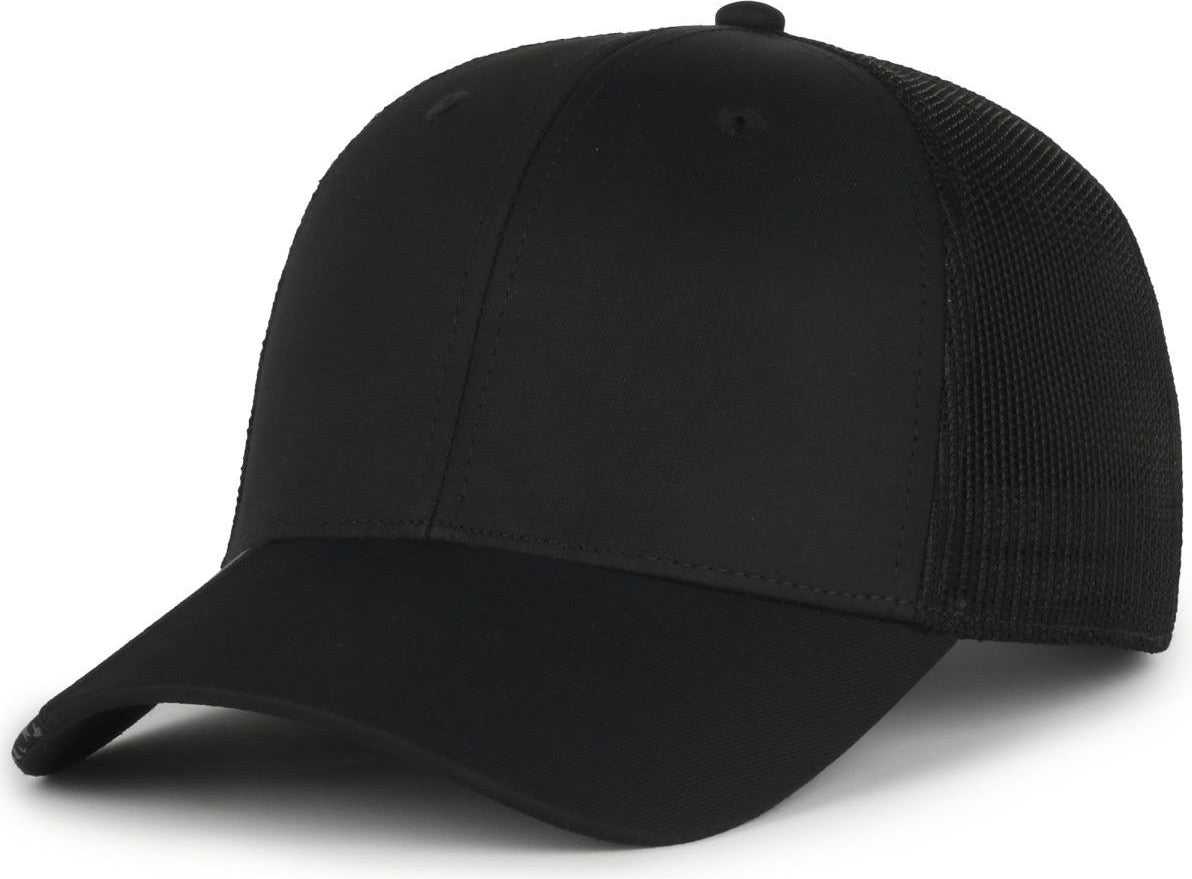OC Sports OC601M Performance Service Flag Insert Mesh Back Cap - Black Black Fire - HIT a Double - 8