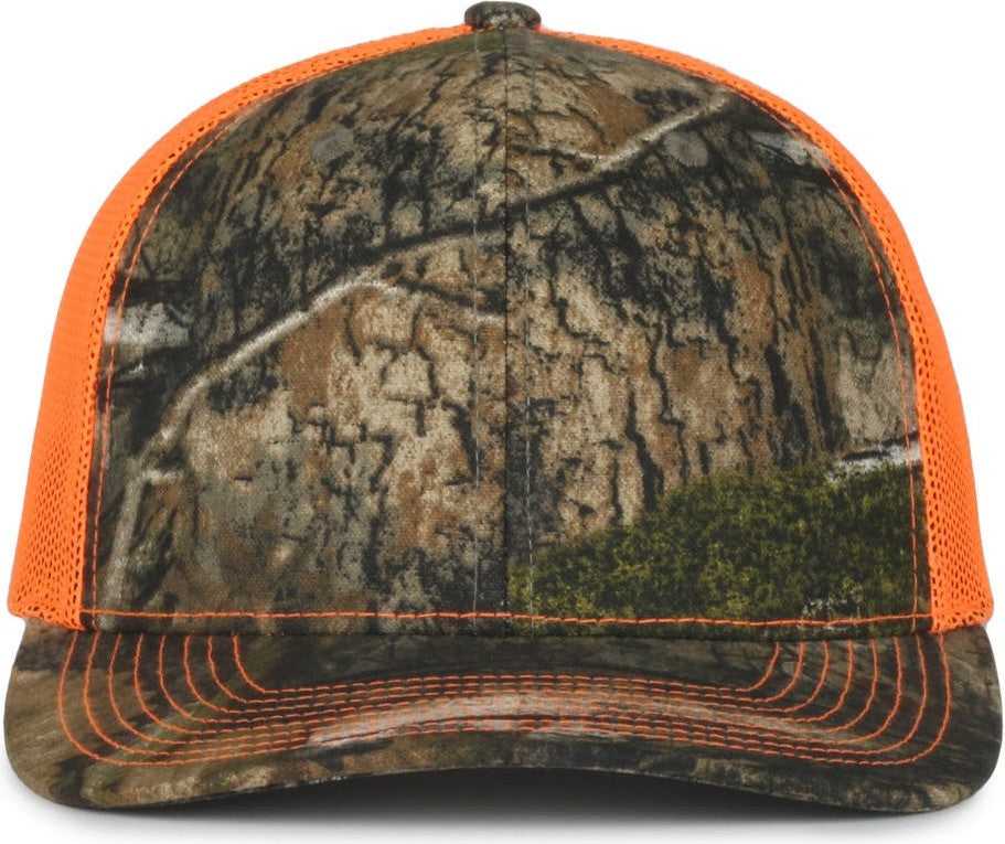 OC Sports OC771CAMO Adjustable Mesh Back Cap - Mossy Oak Country DNA Neon Orange | HIT a Double