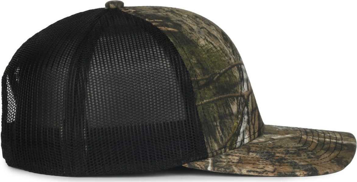 OC Sports OC771CAMO Adjustable Mesh Back Cap - Mossy Oak Country DNA Black | HIT a Double