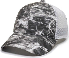 OC Sports PFC-150M Adjustable Mesh Back Cap - Mossy Oak Elements Agua Manta White | HIT a Double