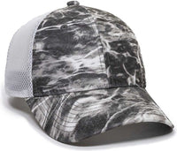 OC Sports PFC-150M Adjustable Mesh Back Cap - Mossy Oak Elements Agua Manta White | HIT a Double