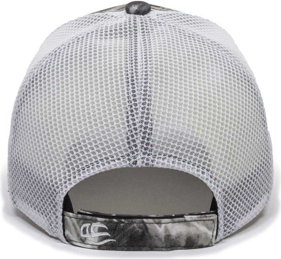 OC Sports PFC-150M Adjustable Mesh Back Cap - Mossy Oak Elements Agua Manta White | HIT a Double