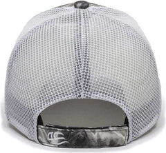 OC Sports PFC-150M Adjustable Mesh Back Cap - Mossy Oak Elements Agua Manta White | HIT a Double