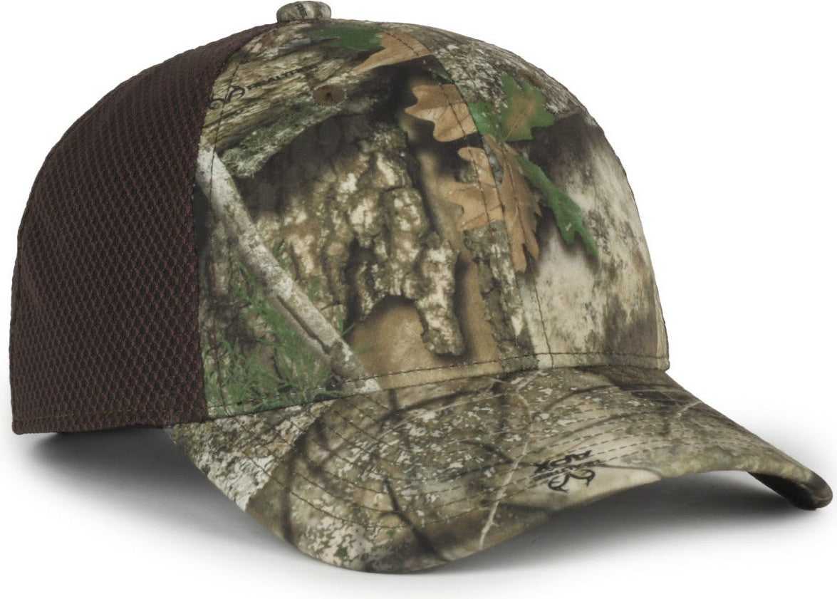 OC Sports PFC-150M Adjustable Mesh Back Cap - Realtree APX Brown - HIT a Double - 1