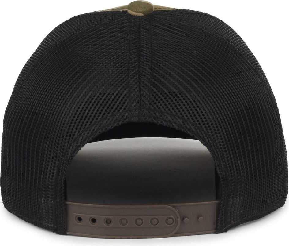 OC Sports RAM16 Ram Cotton Twill Pro Crown Ca - Brown Generic Woodland Camo Black - HIT a Double - 3