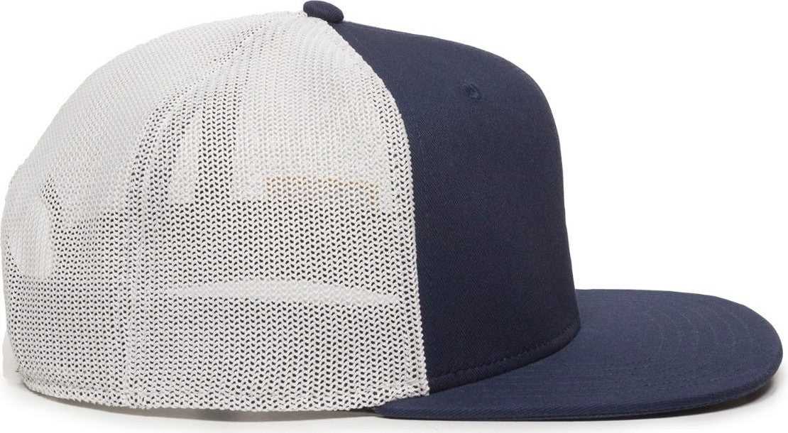 OC Sports REDLBL103 Woven American Flag Left Side Cap - Navy White - HIT a Double - 8