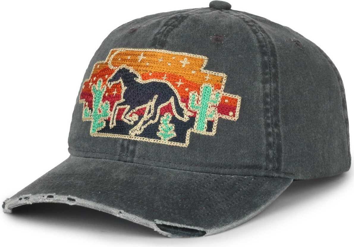 OC Sports RMBLR-02 Wild Mustang Patch Cap - Black | HIT a Double