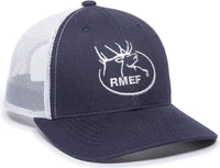 OC Sports RMEF15A Rockey Mountain Elk Series Cap -Navy White | HIT a Double