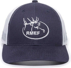 OC Sports RMEF15A Rockey Mountain Elk Series Cap -Navy White | HIT a Double
