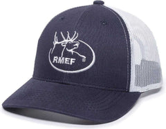 OC Sports RMEF15A Rockey Mountain Elk Series Cap -Navy White | HIT a Double