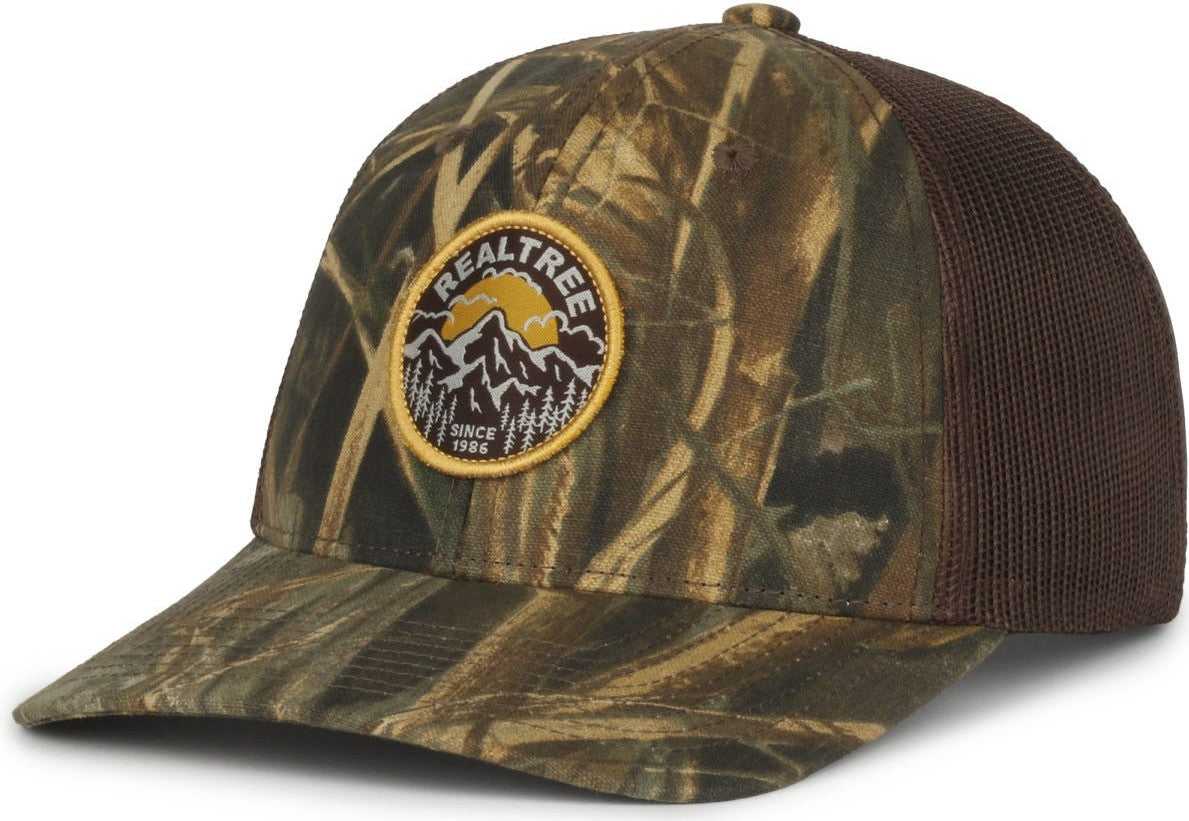 OC Sports RT90 Realtree Waterfowl Pattern  Cap - Realtree Max 7 Brown | HIT a Double