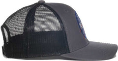 OC Sports SPACE03 NASA Mesh Back Brushed Cotton Twill Cap - Charcoal Black | HIT a Double