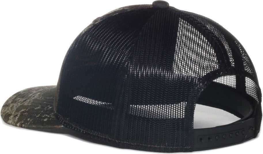 OC Sports TRU04A Canvas Camo Mesh Back Cap - Truetimber Strata Black | HIT a Double