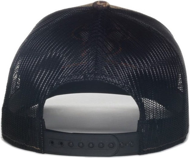 OC Sports TRU04A Canvas Camo Mesh Back Cap - Truetimber Prairie Black | HIT a Double