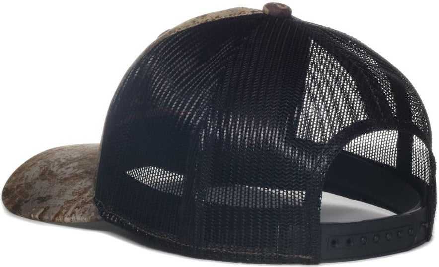 OC Sports TRU04A Canvas Camo Mesh Back Cap - Truetimber Prairie Black | HIT a Double